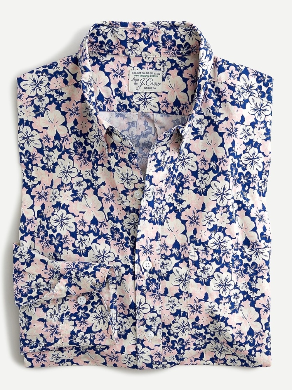 J. Crew Slim Stretch Secret Wash Cotton Poplin Button Down Shirt